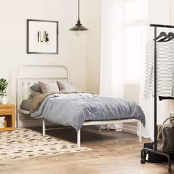 vidaXL Metal Headboard Bedroom Home Bed Header Bed Headboard White 193 cm - white, 90 cm - Additional view 2