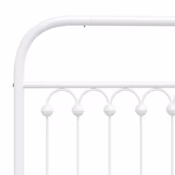 vidaXL Metal Headboard Bedroom Home Bed Header Bed Headboard White 193 cm - white, 90 cm - Additional view 4