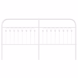 vidaXL Metal Headboard Bedroom Home Bed Header Bed Headboard White 193 cm - white, 180 cm - Additional view 4