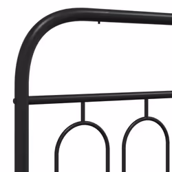 vidaXL Metal Bed Frame with Headboard and Footboard Bed Base Black 120x200 cm - black, 90 x 200 cm/ with headboard & footboard - Additional view 6