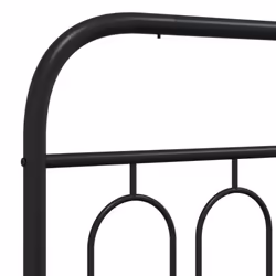 vidaXL Metal Bed Frame with Headboard and Footboard Bed Base Black 120x200 cm - black, 135 x 190 cm/ with headboard & footboard - Additional view 6