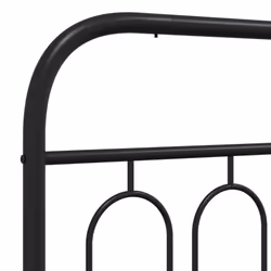 vidaXL Metal Bed Frame with Headboard and Footboard Bed Base Black 120x200 cm - black, 200 x 200 cm/ with headboard & footboard - Additional view 6