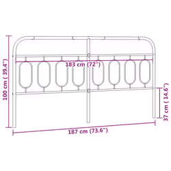 VidaXL 377154 headboard/footboard Black - Additional view 6