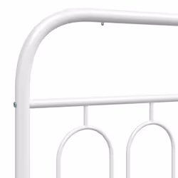vidaXL Metal Bed Frame with Headboard and Footboard Bed Base Black 120x200 cm - white, 80 x 200 cm/ with headboard & footboard - Additional view 6