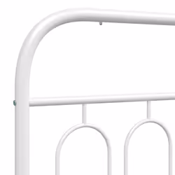 vidaXL Metal Bed Frame with Headboard and Footboard Bed Base Black 120x200 cm - white, 107 x 203 cm/ with headboard & footboard - Additional view 6