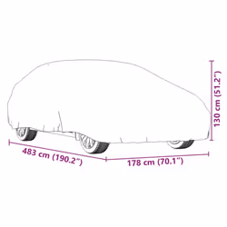 vidaXL Car Cover for Sedan with Buckle Straps Full Waterproof Cover Silver L - Additional view 9