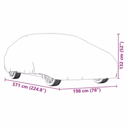 vidaXL Car Cover for Sedan with Buckle Straps Full Waterproof Cover Silver XXL - Additional view 9