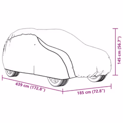 vidaXL Car Cover for SUV with Buckle Straps Full Waterproof Cover Silver M
