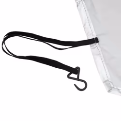 vidaXL Half Car Cover with Hooks Waterproof UV Protection Sedan Cover Silver M - Additional view 7