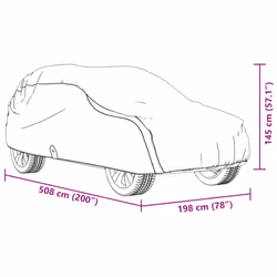 vidaXL Car Cover Weatherproof UV Protection Coverage Cover Nonwoven Fabric - 508 x 198 x 145 cm
