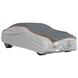 vidaXL Car Cover for Sedan Hail Protection Full Waterproof XL Grey and Silver