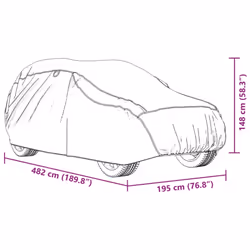 vidaXL Car Cover for SUV Hail Protection Full Waterproof L Grey and Silver