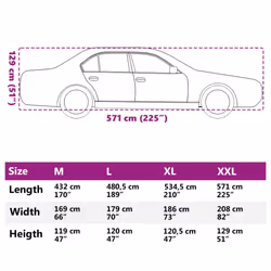 vidaXL Car Cover for Sedan with Buckle Straps Full Waterproof Silver M PEVA - Additional view 10