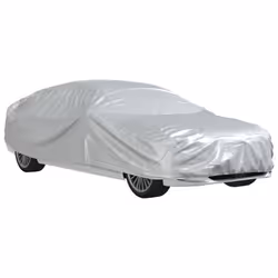 vidaXL Car Cover for Sedan with Buckle Straps Full Waterproof Silver L PEVA