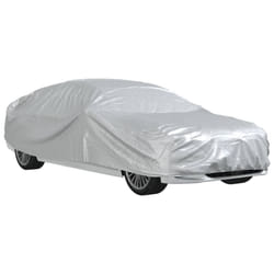 vidaXL Car Cover for Sedan with Buckle Straps Full Waterproof Silver L PEVA
