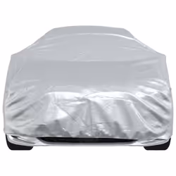 vidaXL Car Cover for Sedan with Buckle Straps Full Waterproof Silver XL PEVA - Additional view 4
