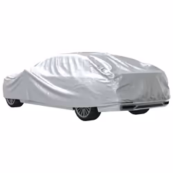 vidaXL Car Cover for Sedan with Buckle Straps Full Waterproof Silver XL PEVA - Additional view 6