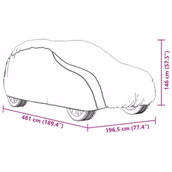 vidaXL Car Cover for SUV with Buckle Straps Full Waterproof Silver L PEVA