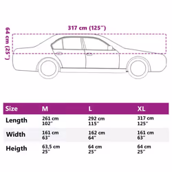 vidaXL Half Car Cover with Hooks UV Protection Sedan Cover Silver XL PEVA - Additional view 9