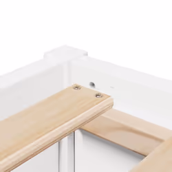 vidaXL Bed Frame Home Bed Base Bedstead Mattress Foundation Solid Wood Pine - white, 90 x 190 cm - Additional view 6
