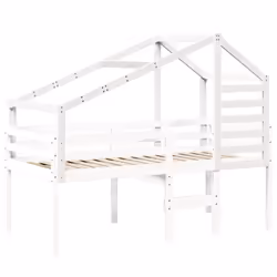 vidaXL Kids' Bed Roof Bed Canopy Rooftop White 198x87x113 cm Solid Wood Pine - Additional view 2