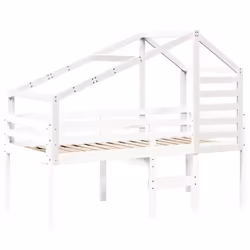 vidaXL Kids' Bed Roof Bed Canopy Rooftop White 198x97x113 cm Solid Wood Pine - Additional view 2