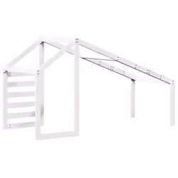 vidaXL Kids' Bed Roof Bed Canopy Rooftop White 198x97x113 cm Solid Wood Pine - Additional view 5