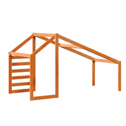 vidaXL Kids' Bed Roof Kids Bed Canopy Wax Brown 198x97x113 cm Solid Wood Pine - Additional view 5