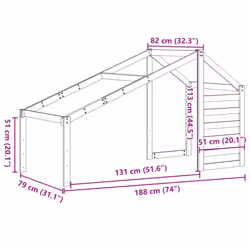 vidaXL Kids' Bed Roof Bed Canopy Bed Rooftop 188x82x113 cm Solid Wood Pine - Additional view 8