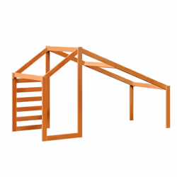vidaXL Kids' Bed Roof Kids Bed Canopy Wax Brown 188x82x113 cm Solid Wood Pine - Additional view 5