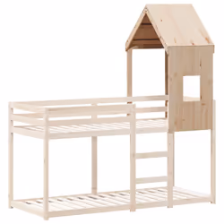 vidaXL Kids' Bed Roof Bed Canopy Bed Rooftop 60x89x134.5 cm Solid Wood Pine - Additional view 2