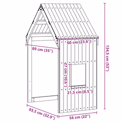vidaXL Kids' Bed Roof Bed Canopy Bed Rooftop 60x89x134.5 cm Solid Wood Pine - Additional view 3
