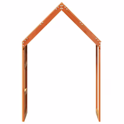 vidaXL Kids' Bed Roof Bed Canopy Wax Brown 60x89x134.5 cm Solid Wood Pine - Additional view 4