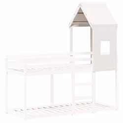vidaXL Kids' Bed Roof Bed Canopy Rooftop White 60x99x139.5 cm Solid Wood Pine - Additional view 2