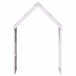 vidaXL Kids' Bed Roof Bed Canopy Rooftop White 60x99x139.5 cm Solid Wood Pine - Additional view 4