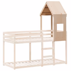 vidaXL Kids' Bed Roof Bed Canopy Bed Rooftop 55x99x139.5 cm Solid Wood Pine - Additional view 2