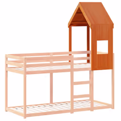 vidaXL Kids' Bed Roof Bed Canopy Wax Brown 55x99x139.5 cm Solid Wood Pine - Additional view 2