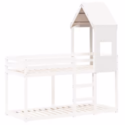 vidaXL Kids' Bed Roof Bed Canopy Rooftop White 55x84x132 cm Solid Wood Pine