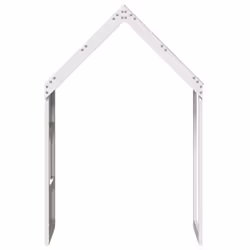 vidaXL Kids' Bed Roof Bed Canopy Rooftop White 55x84x132 cm Solid Wood Pine - Additional view 4