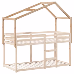 vidaXL Kids' Bed Roof Bed Canopy Bed Rooftop 213x95.5x144.5 cm Solid Wood Pine - Additional view 2
