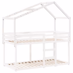 vidaXL Kids' Bed Roof Kids Bed Canopy White 213x95.5x144.5 cm Solid Wood Pine - Additional view 2