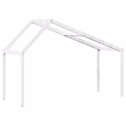 vidaXL Kids' Bed Roof Kids Bed Canopy White 213x95.5x144.5 cm Solid Wood Pine - Additional view 5