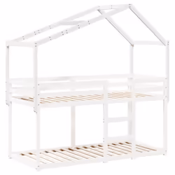 vidaXL Kids' Bed Roof Kids Bed Canopy White 213x85.5x144.5 cm Solid Wood Pine - Additional view 2