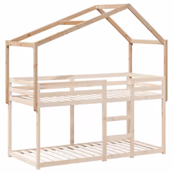 vidaXL Kids' Bed Roof Bed Canopy Bed Rooftop 203x95.5x142 cm Solid Wood Pine - Additional view 2