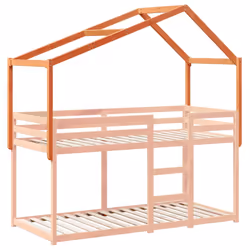 vidaXL Kids' Bed Roof Bed Canopy Wax Brown 203x95.5x142 cm Solid Wood Pine