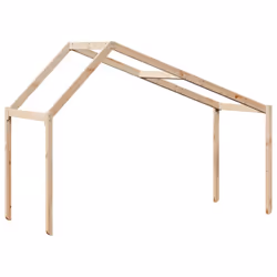 vidaXL Kids' Bed Roof Bed Canopy Bed Rooftop 203x80.5x142 cm Solid Wood Pine - Additional view 5