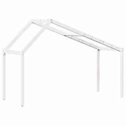 vidaXL Kids' Bed Roof Bed Canopy Rooftop White 203x80.5x142 cm Solid Wood Pine - Additional view 5