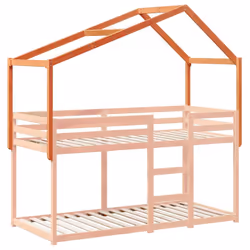 vidaXL Kids' Bed Roof Bed Canopy Wax Brown 203x80.5x142 cm Solid Wood Pine - Additional view 2