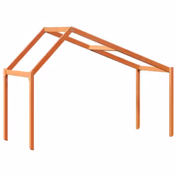 vidaXL Kids' Bed Roof Bed Canopy Wax Brown 203x80.5x142 cm Solid Wood Pine - Additional view 5