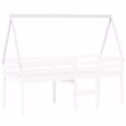 vidaXL Kids' Bed Roof Bed Canopy Rooftop White 209x95.5x88 cm Solid Wood Pine - Additional view 2